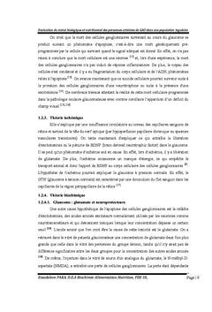 Statut nutritionnel et biologique des Glaucomateux A angle ouvert