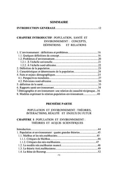 Population, santé et environnement en Algérie