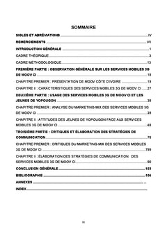 Communication pour l'usage des services 3G de la téléphonie mobile