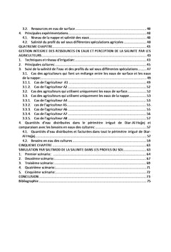 Gestion Integree des Ressources en eau et Perception de la Salinite
