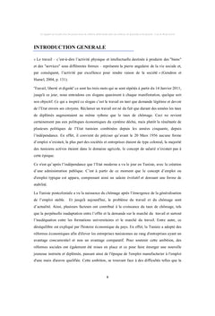 Rapport au travail des jeunes tunisiens dans un contexte de precariat