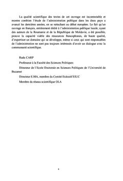 L'organisation de l'administration publique locale en Moldavie
