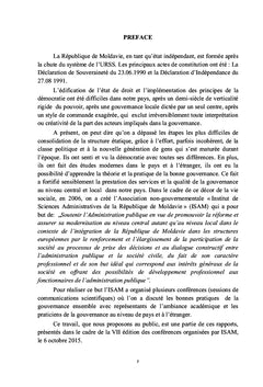 L'organisation de l'administration publique locale en Moldavie