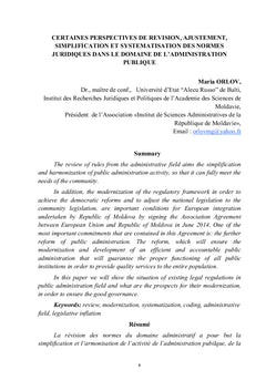 L'organisation de l'administration publique locale en Moldavie