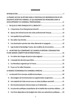 Organisation d'evenements et infrastructures sportives (2009)