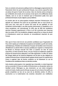 Organisation d'evenements et infrastructures sportives (2009)