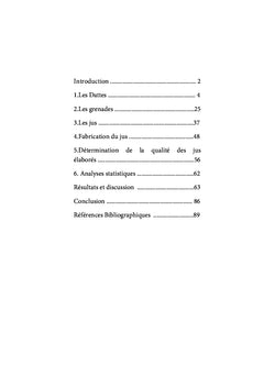 Formulation d'un jus à base de sirop de datte et jus de grenade