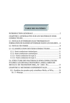 Stoechiometrie des dichalcogenures des metaux de transition MoSe2, WSe2