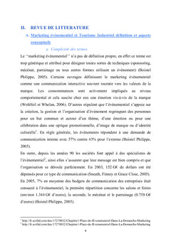 Le tourisme d'affaire