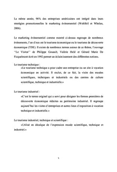 Le tourisme d'affaire