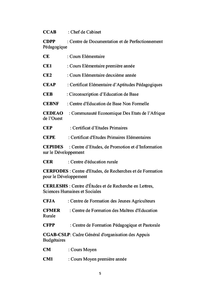 Histoire des politiques éducatives dans l'éducation de base au Burkina