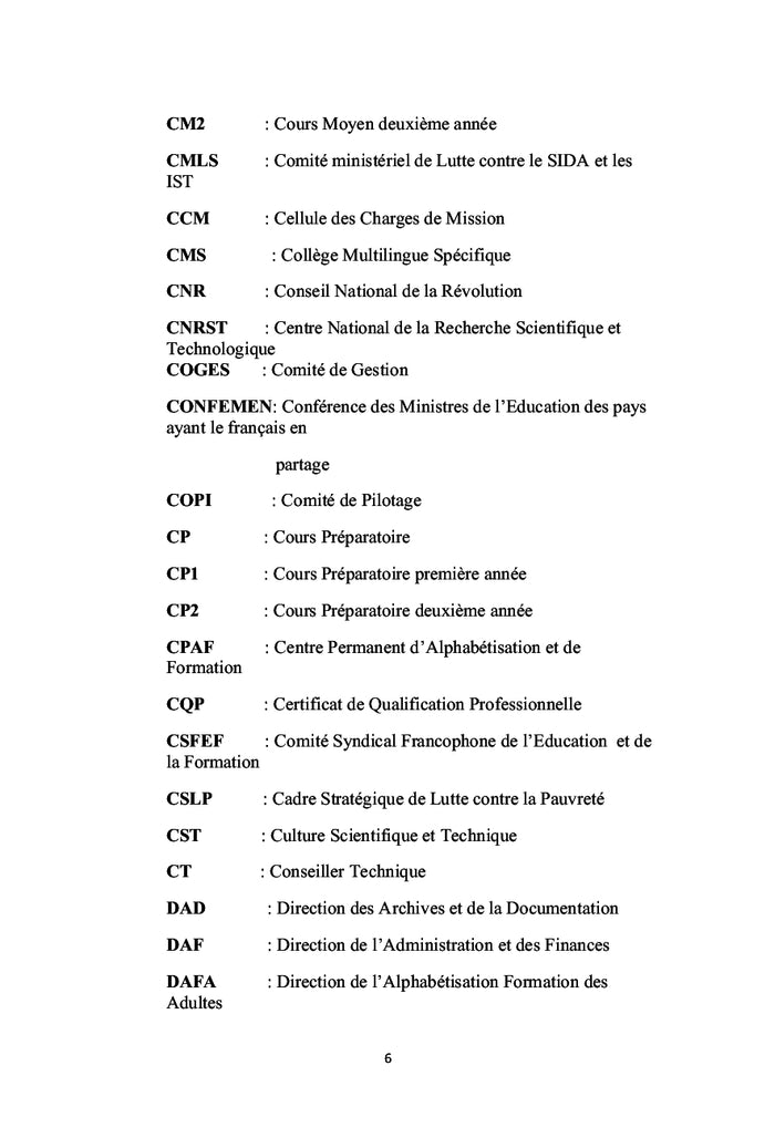 Histoire des politiques éducatives dans l'éducation de base au Burkina