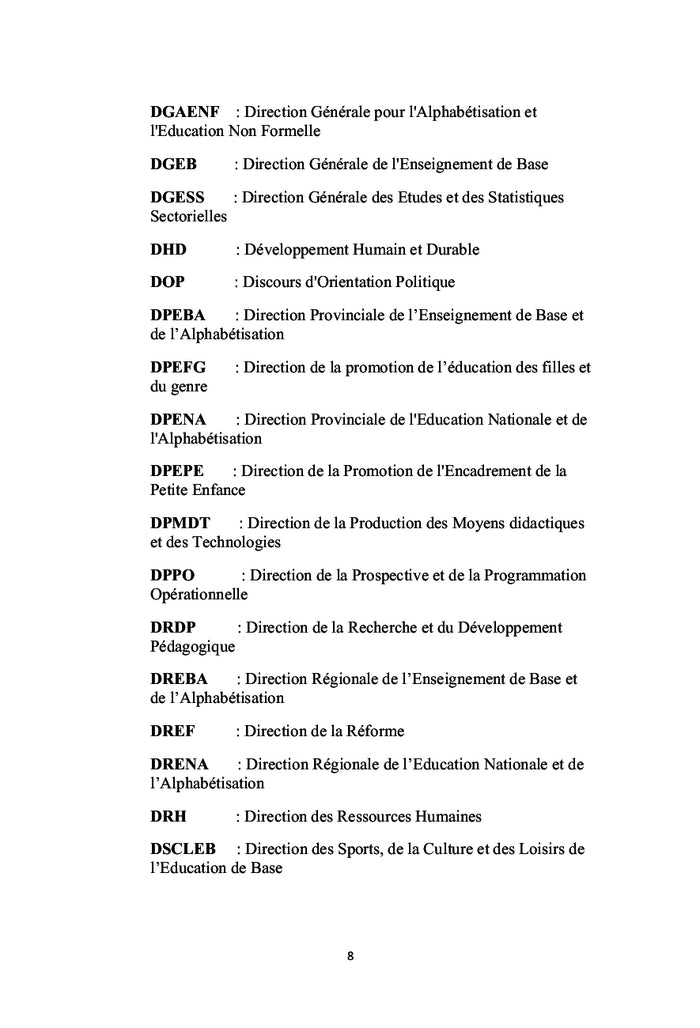 Histoire des politiques éducatives dans l'éducation de base au Burkina