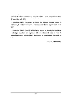 Effets d'additions minérales sur la Réaction Sulfatique Interne