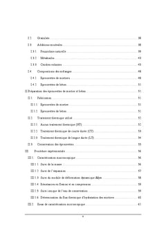 Effets d'additions minérales sur la Réaction Sulfatique Interne