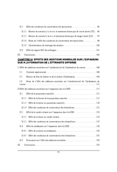 Effets d'additions minérales sur la Réaction Sulfatique Interne
