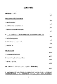 La France et la prolifération nucléaire (1945 - 1950)
