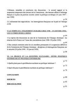 La France et la prolifération nucléaire (1945 - 1950)