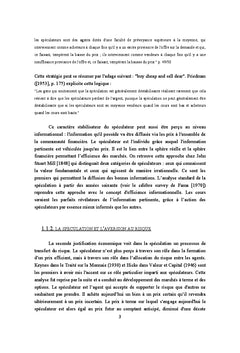 La rationalite cognitive du speculateur