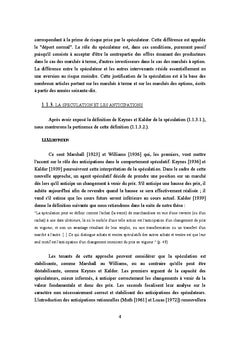 La rationalite cognitive du speculateur