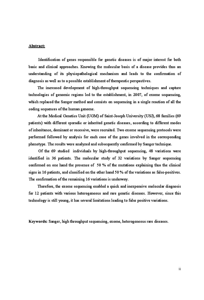 Identification de genes responsables de maladies genetiques par NGS