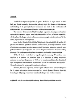 Identification de genes responsables de maladies genetiques par NGS