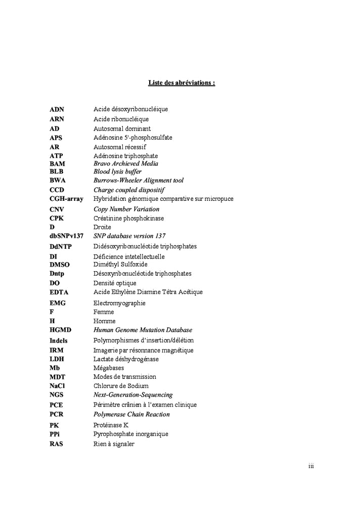 Identification de genes responsables de maladies genetiques par NGS