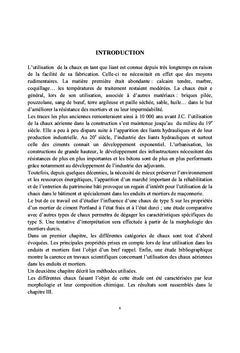 Influence d'une chaux magnésienne sur les propriétés d'un mortier