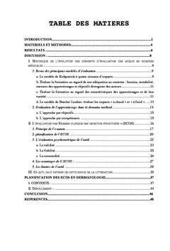 Examen clinique objectif structure: Interet et planification