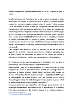Culture de la mondialisation et garde d'enfants