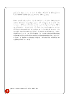 L'INDH (2005-2011): ses retombees sur la societe civile marocaine