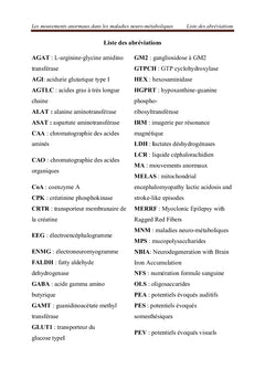 Mouvements anormaux dans les maladies neuro-métaboliques
