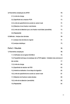 Détermination de la fraction mutée de NPM1 par dPCR dans les LAM