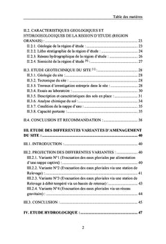 Protection contre les inondations du pôle économique de Bethioua(Oran)