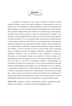 Le Postmodernisme aujourd'hui
