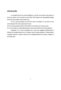 Du système politique à la corruption dans l'administration publique