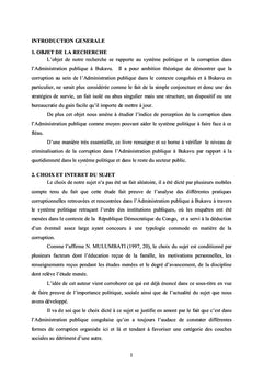 Du système politique à la corruption dans l'administration publique