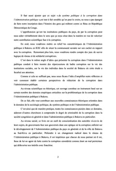 Du système politique à la corruption dans l'administration publique