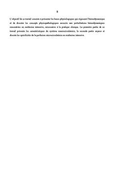 Hémodynamique appliquée: de la macrocirculation à la microcirculation