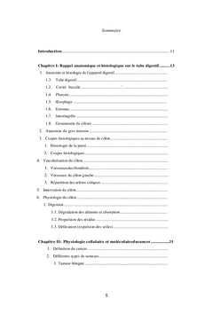 Abrégé sur le cancer du côlon