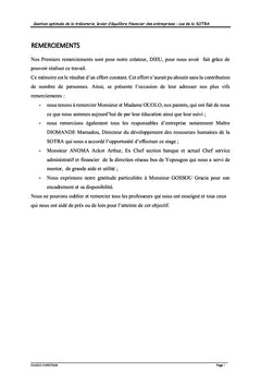 Gestion de trèsorerie, Levier d'équilibre financier des entreprises
