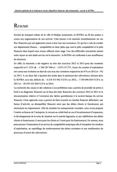 Gestion de trèsorerie, Levier d'équilibre financier des entreprises