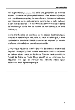 Séquelles cardiaques des plaies du coeur