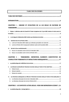 La qualification de l'acte terroriste à l'heure actuelle en Belgique