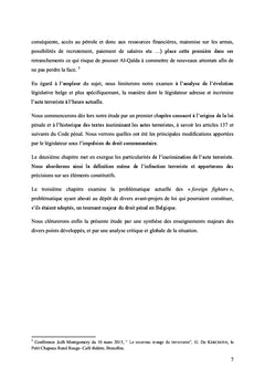 La qualification de l'acte terroriste à l'heure actuelle en Belgique