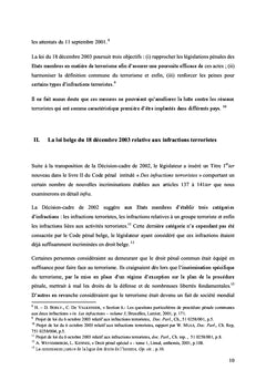 La qualification de l'acte terroriste à l'heure actuelle en Belgique