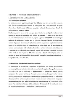 Les données de l'endémicité comparée du paludisme en république du Congo