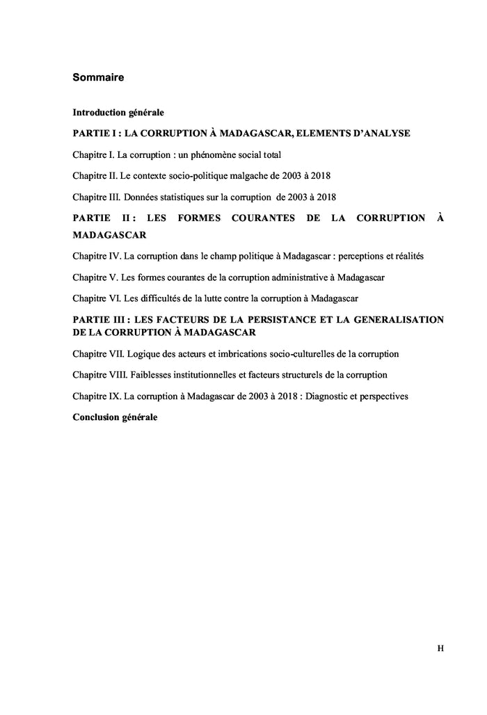 La corruption à Madagascar de 2003 à 2018