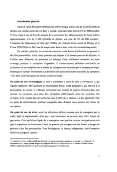 La corruption à Madagascar de 2003 à 2018