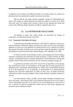Analyse de la chaine de valeurs du Dacryodes edulis « safou »